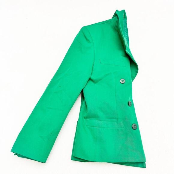 St. Michael Wool Blend Bright Green 3-Button Blazer Size 10 - Picture 1 of 5